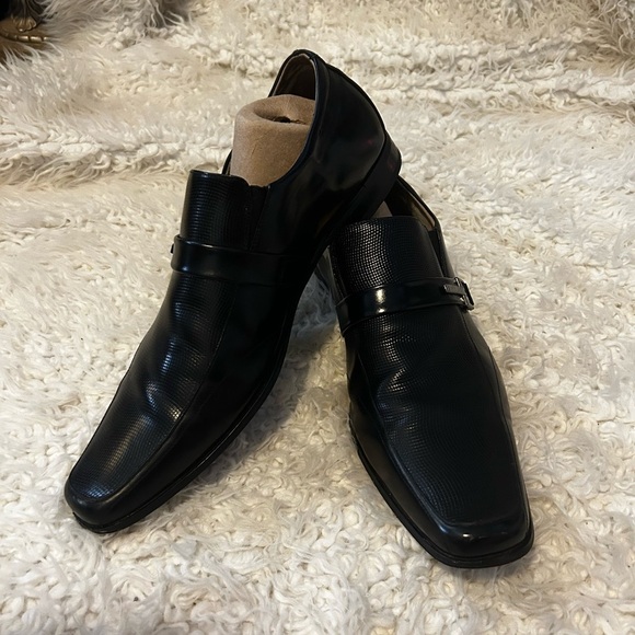 50%off w♥️ STACY ADAMS Men's Beau Bit Perforated Leather Loafer 13M black bukl - Picture 4 of 13